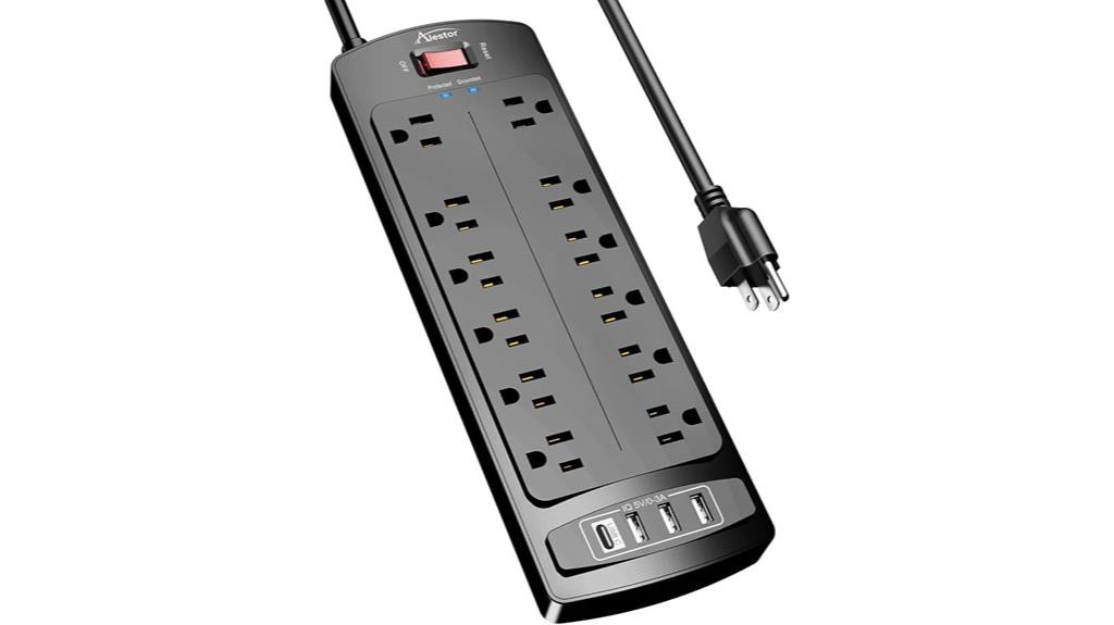 12 outlets 4 usb ports