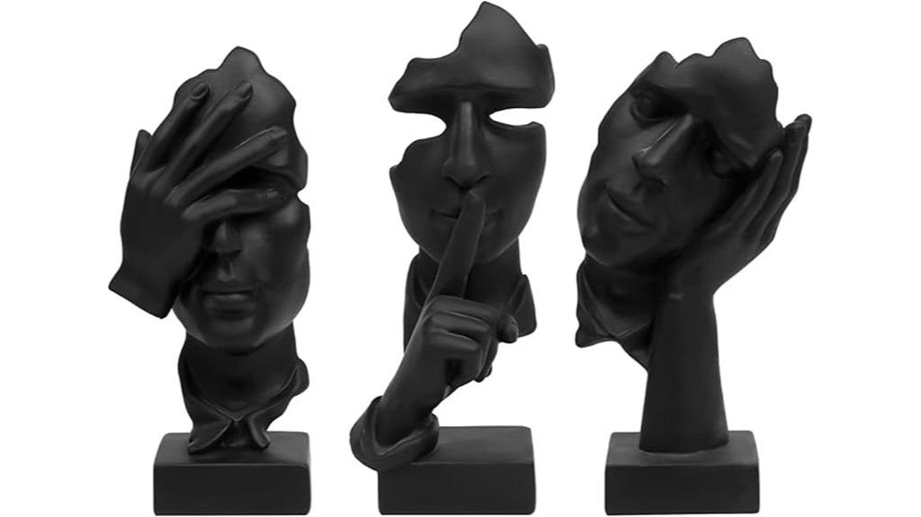 abstract thinker statue set