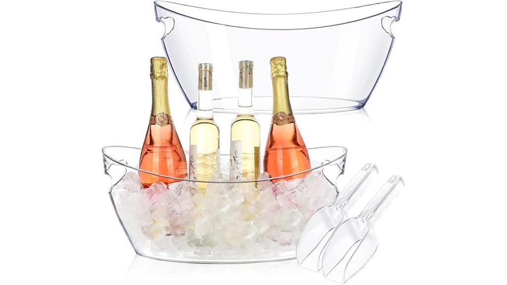 acrylic beverage buckets set