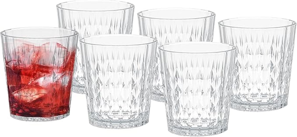 acrylic drinking glasses set