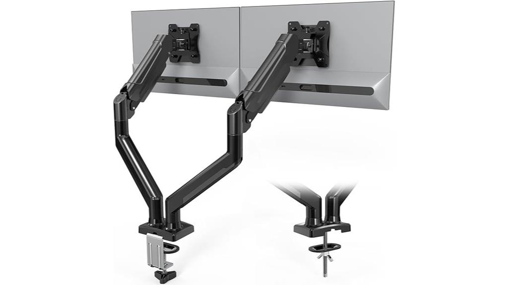 adjustable dual monitor mount