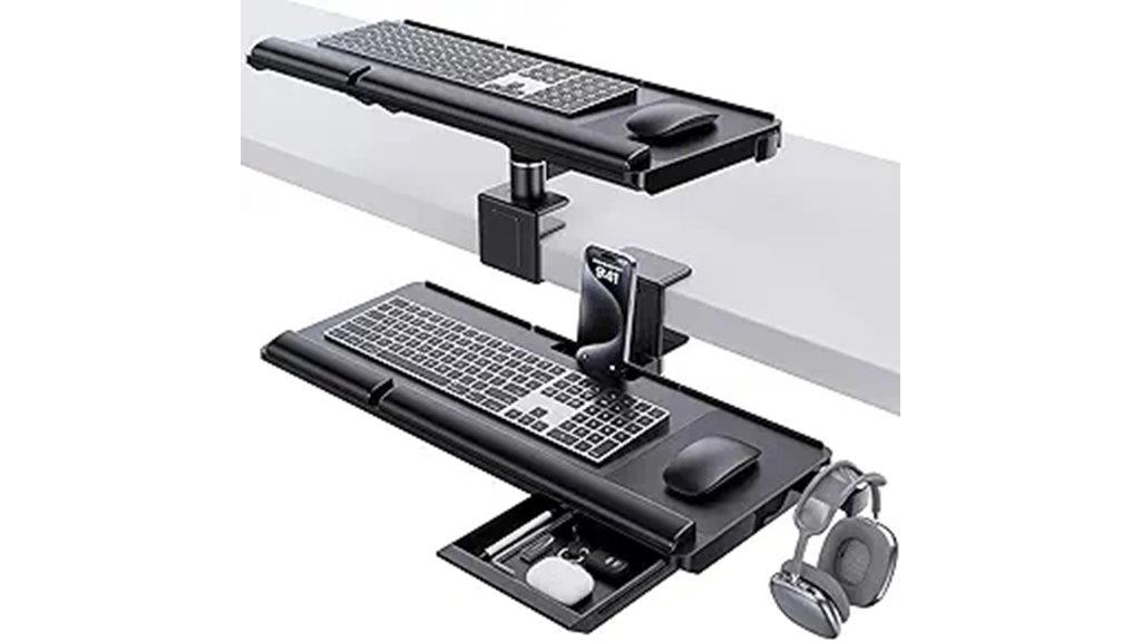 adjustable ergonomic keyboard tray