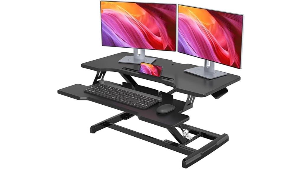 adjustable standing desk converter