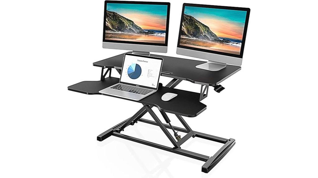 adjustable standing desk converter