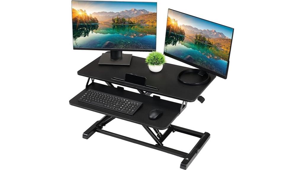 adjustable standing desk converter