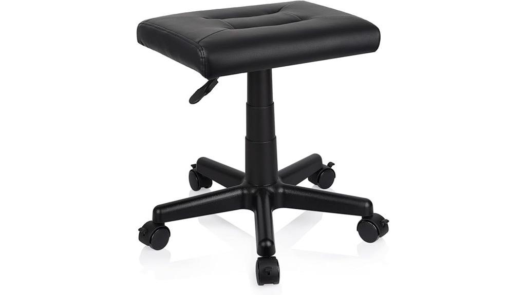 adjustable wheeled footrest stool