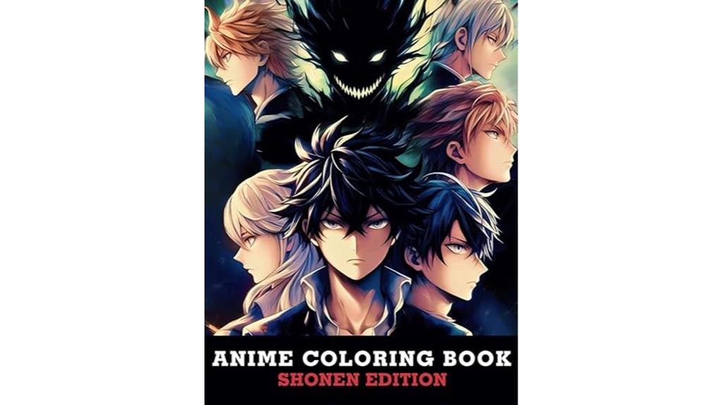 anime themed coloring book