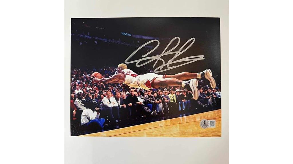 autographed rodman bulls photo