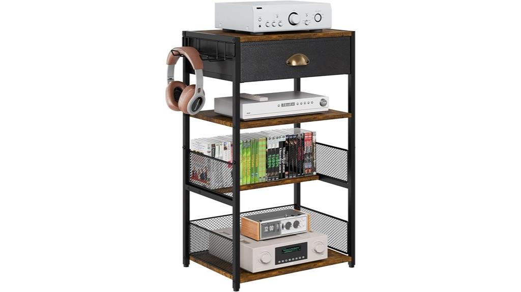 av media stand with drawer