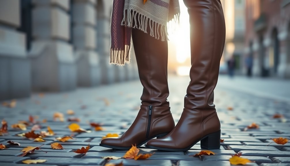 brown over the knee boots