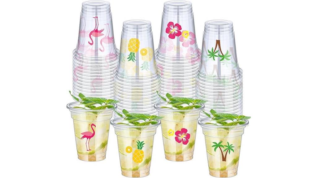 clear disposable party cups