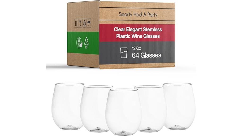 clear plastic wine glasses