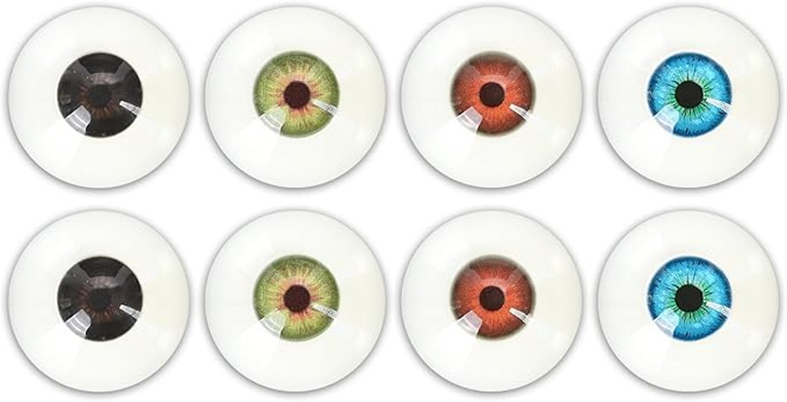 colored halloween eyeball props