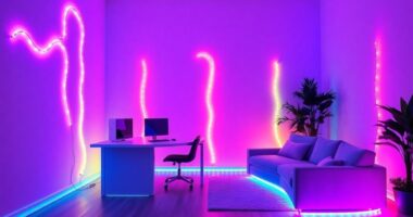 colorful ambiance with led