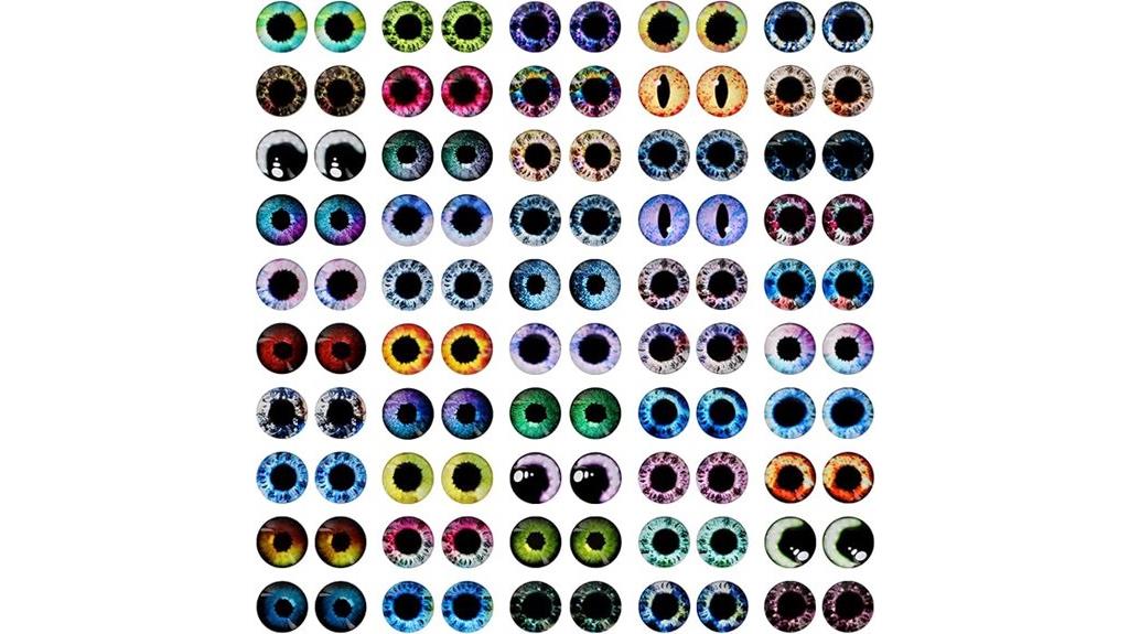 colorful glass craft eyes