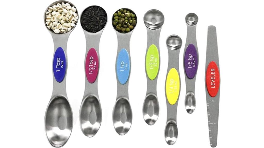 colorful stainless steel spoons