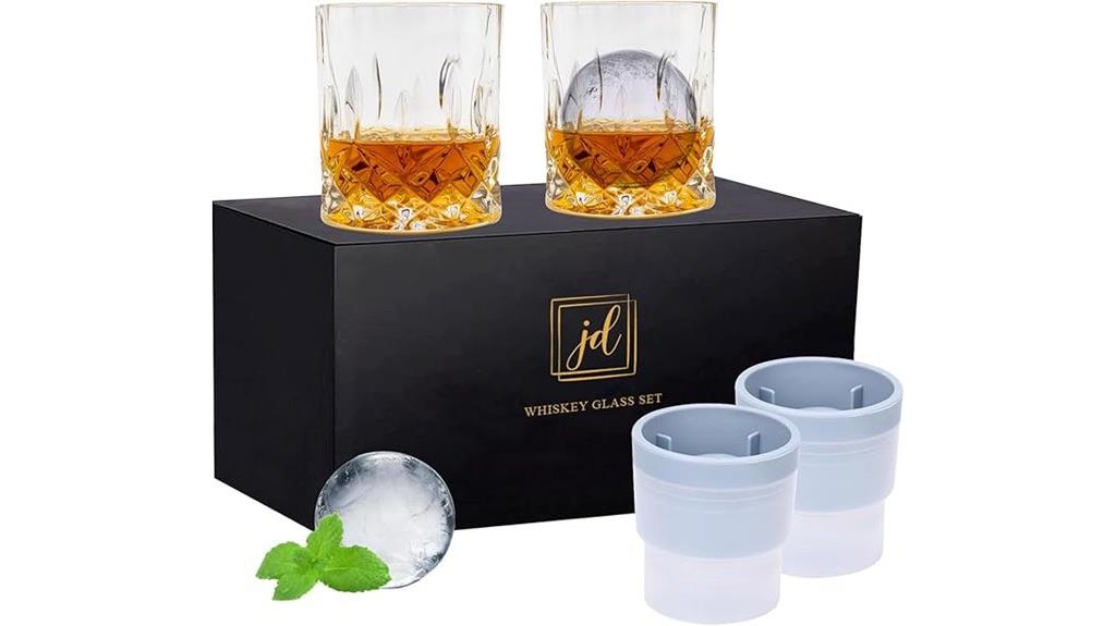 crystal bourbon glass set