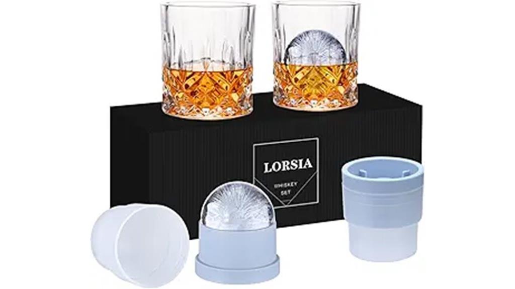 crystal bourbon glasses set