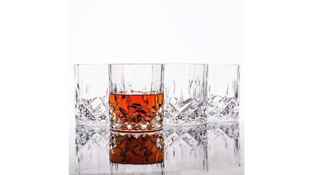 crystal cut whiskey glasses