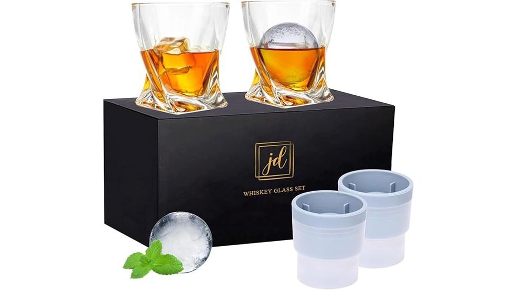 crystal whiskey glass set