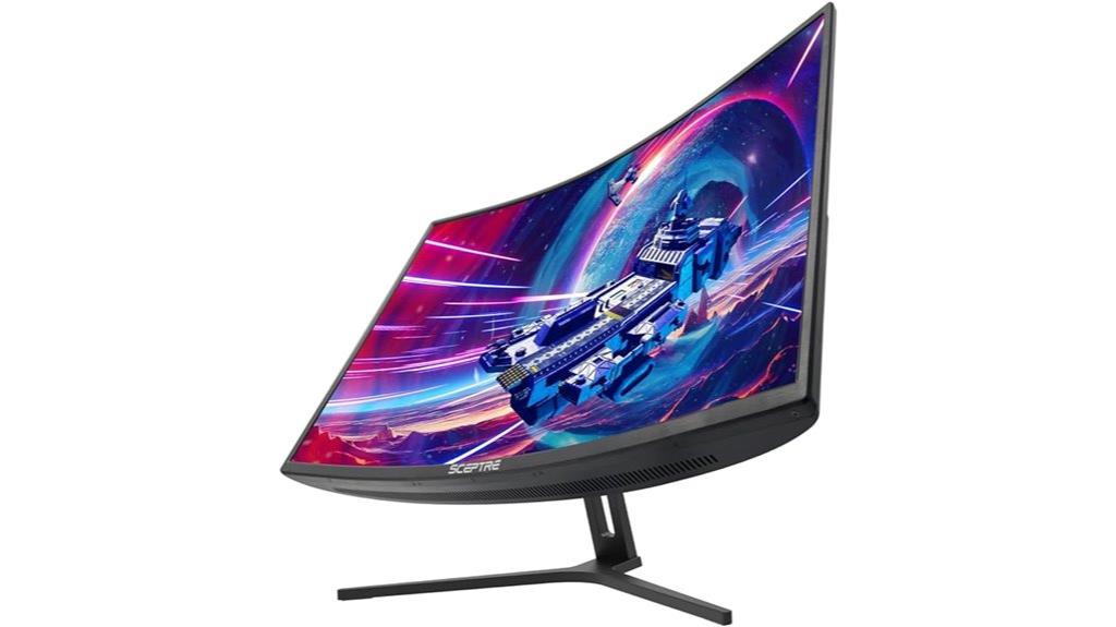 curved gaming monitor display