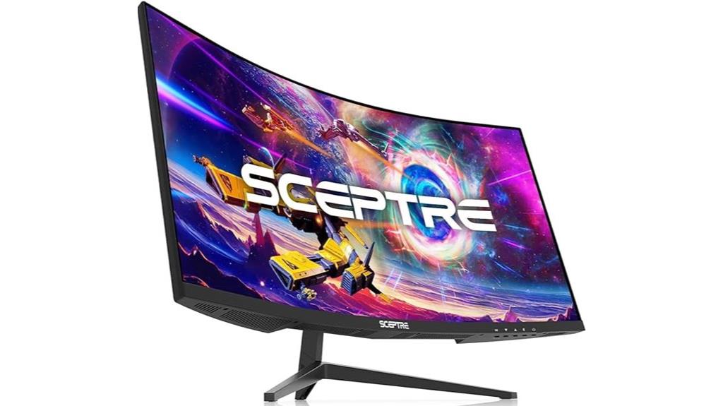 curved gaming monitor display