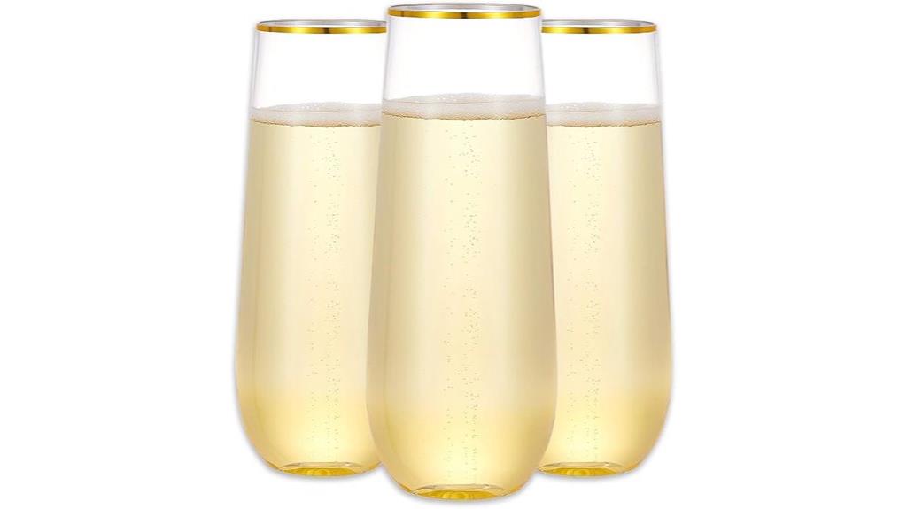 disposable stemless champagne flutes