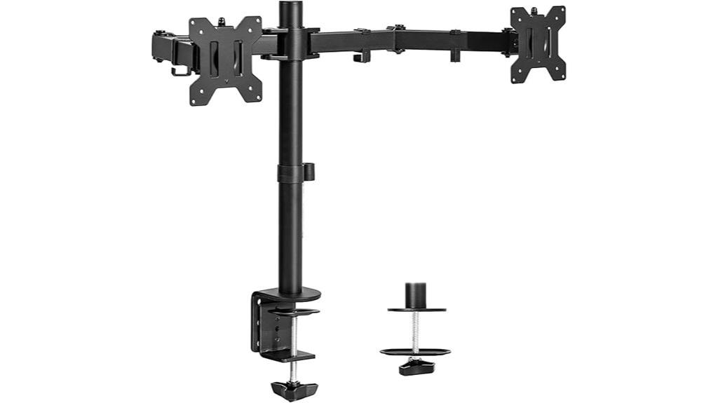 dual monitor desk mount