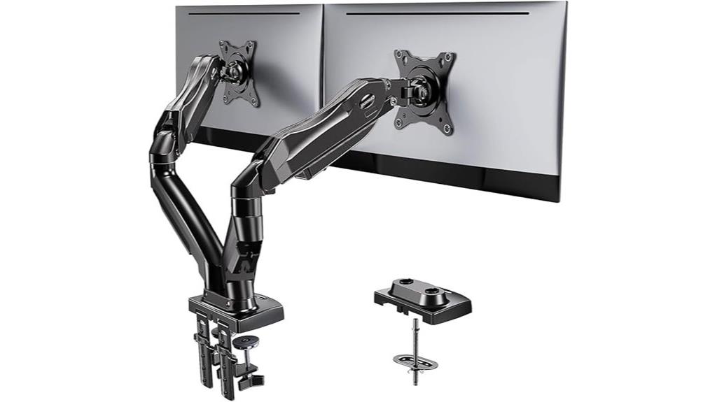 dual monitor stand adjustable