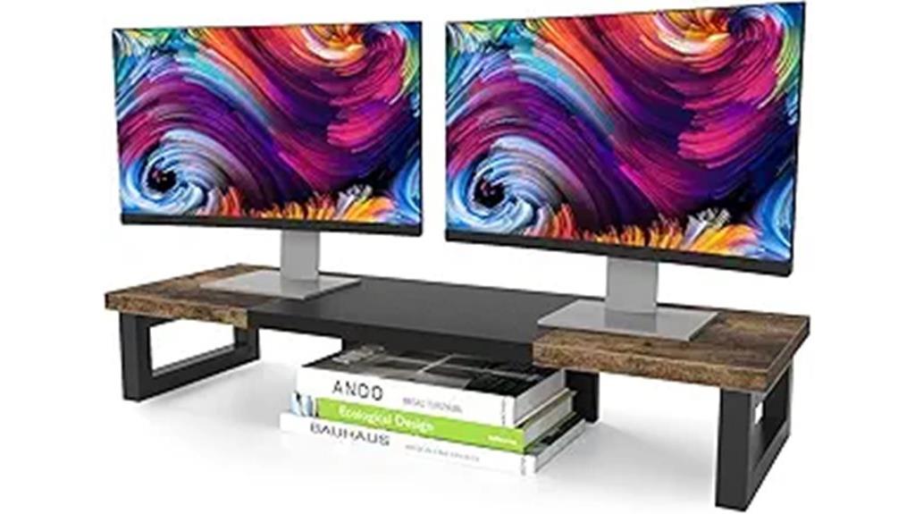 dual monitor stand riser