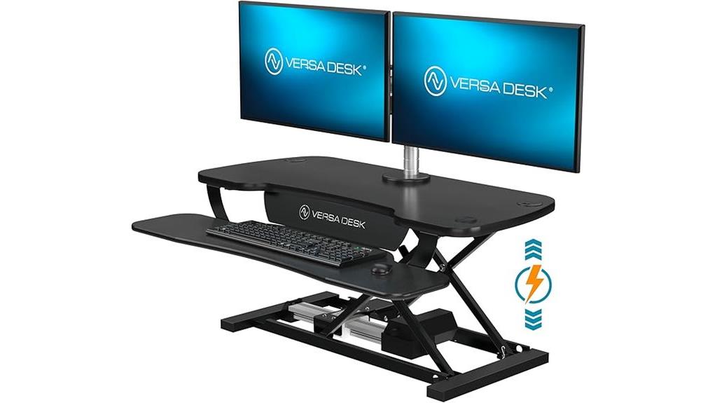 electric standing desk converter