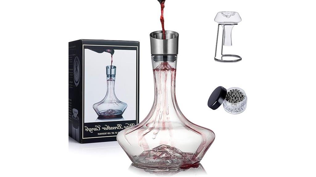 elegant wine aeration set