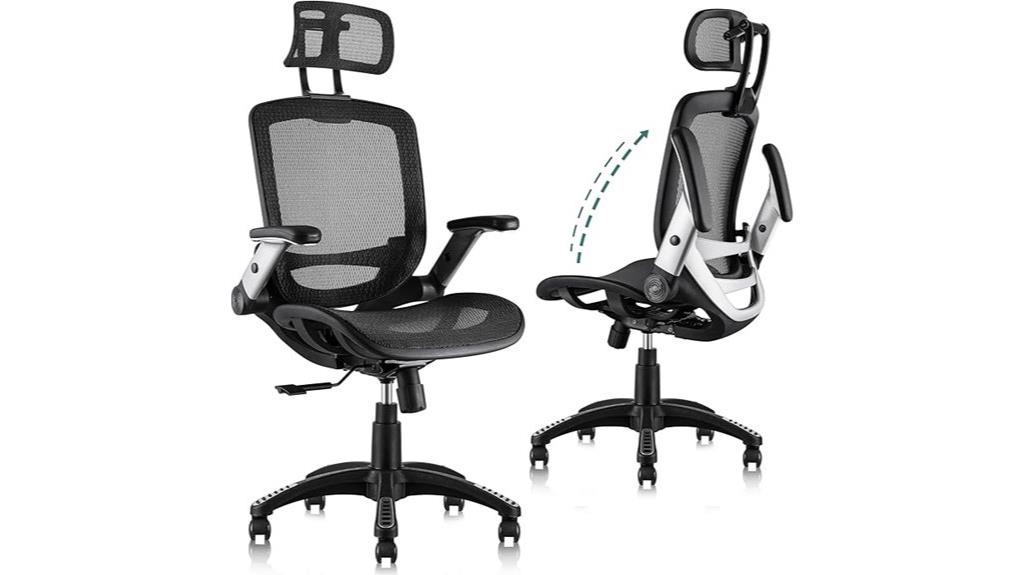 ergonomic chair with headrest