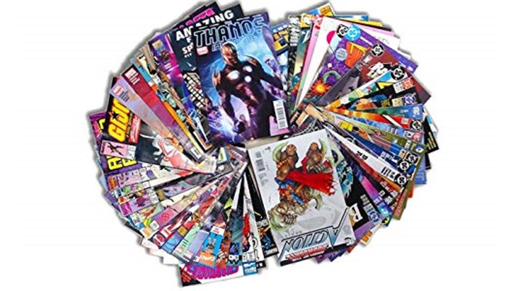 fifty assorted comic books