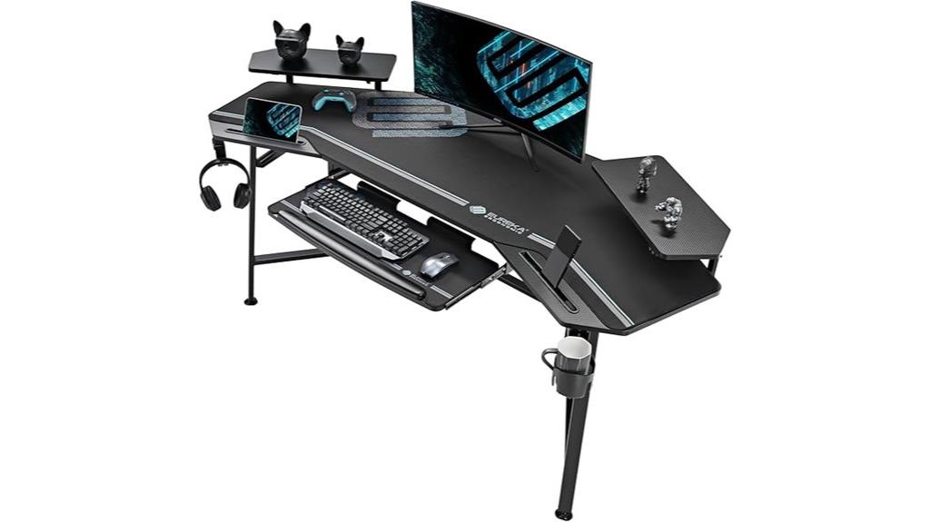 gaming desk with lights