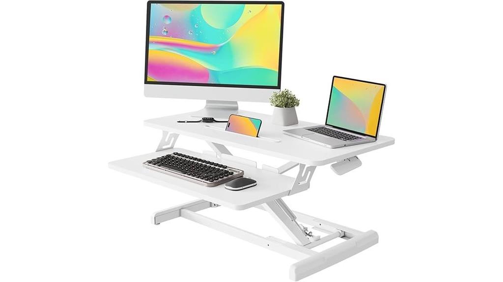 height adjustable desk converter