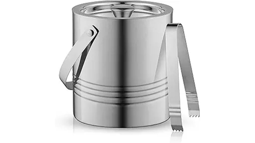 insulated metal ice bucket