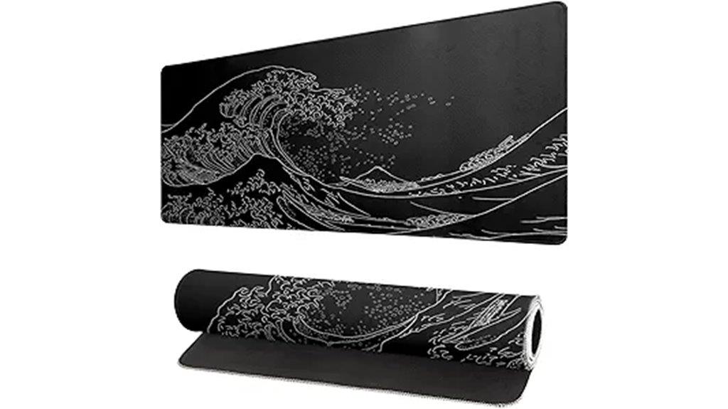 japanese wave mouse pad