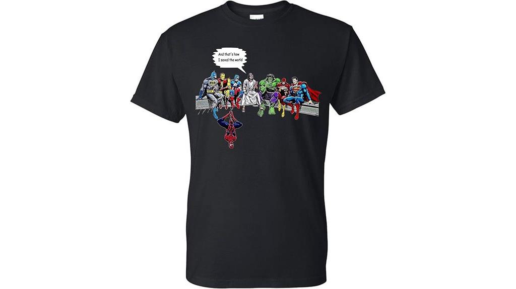 jesus superhero themed t shirt