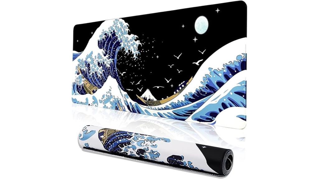 large wave gaming mousepad