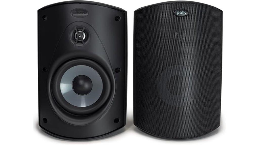 outdoor speakers black pair