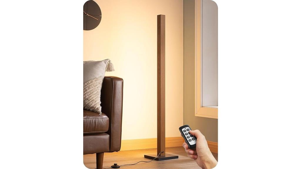 remote controlled modern floor lamp