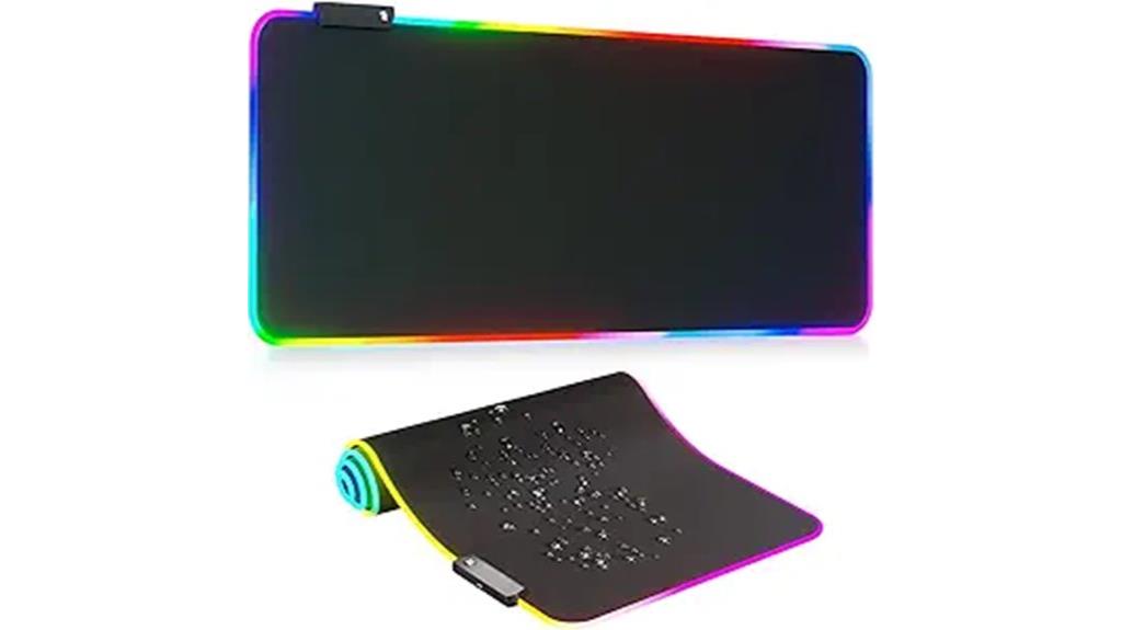 rgb led large mousepad