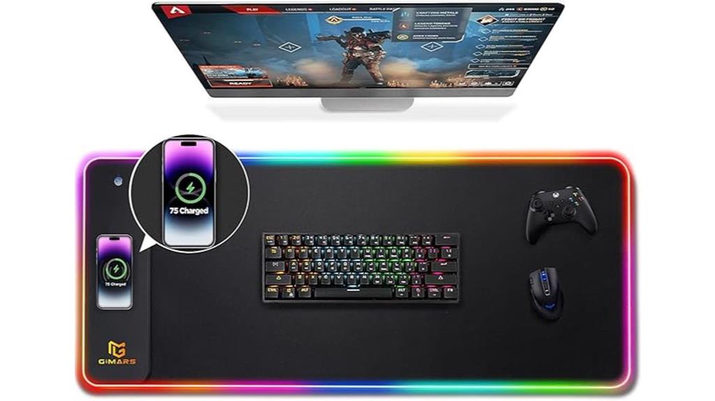 rgb wireless charging mouse pad