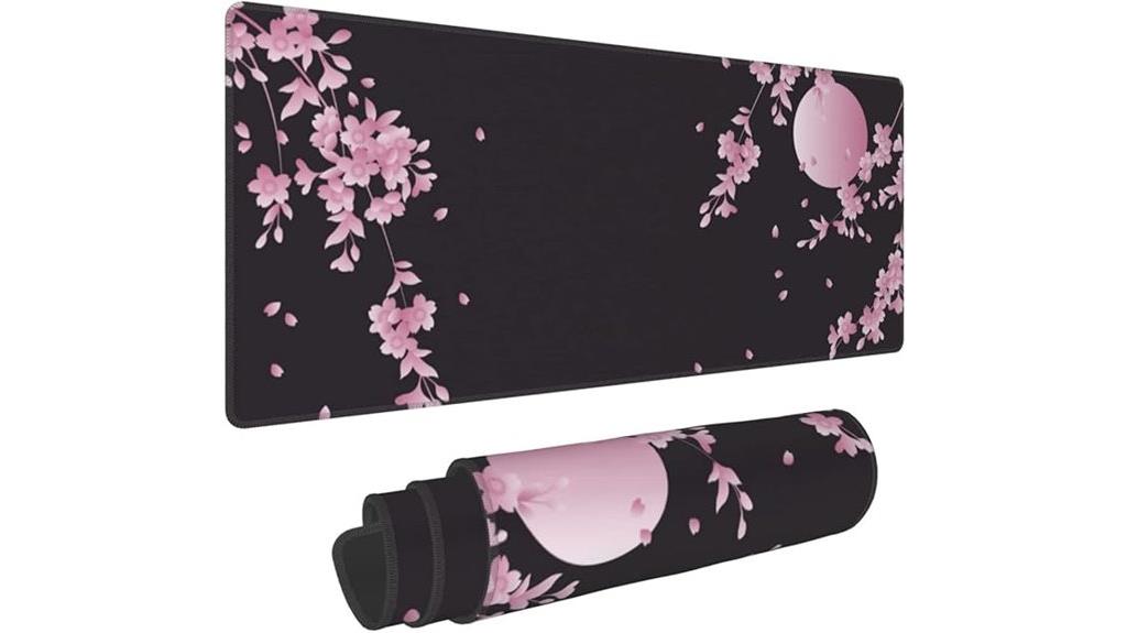 sakura themed gaming mouse pad