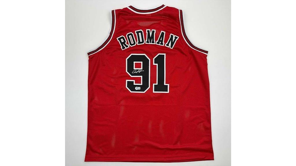 signed dennis rodman jersey