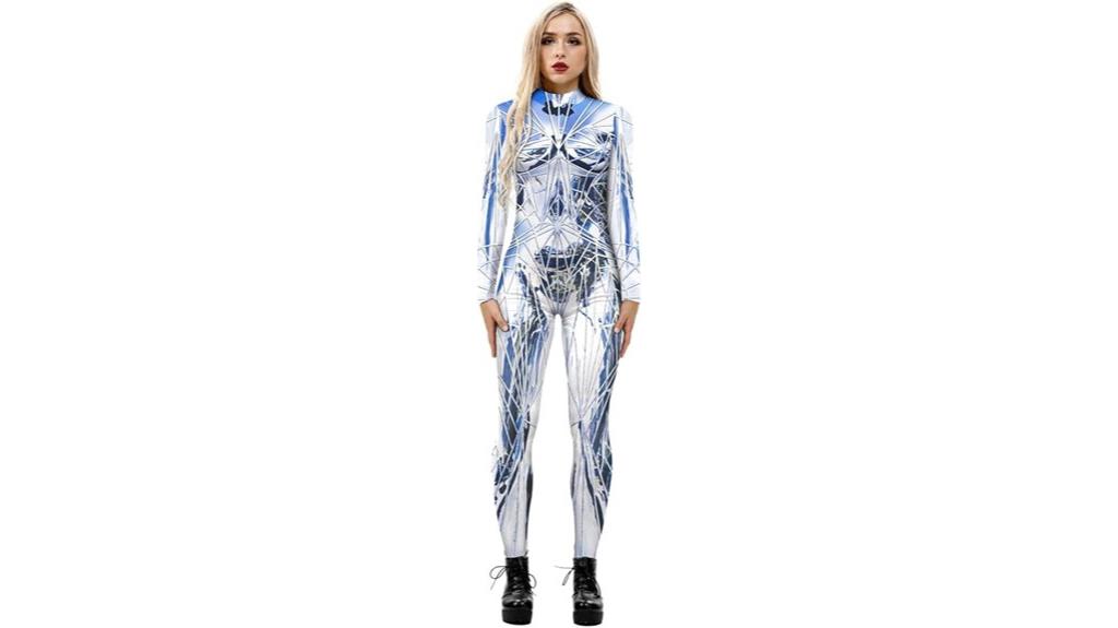 skeleton print bodycon jumpsuit