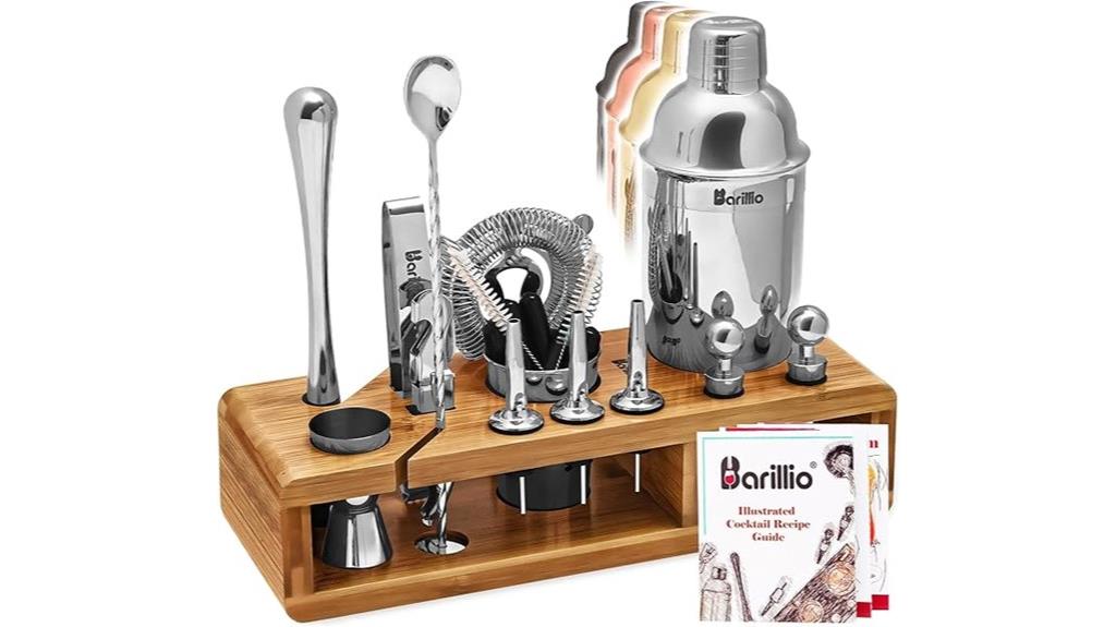 stainless steel cocktail shaker set