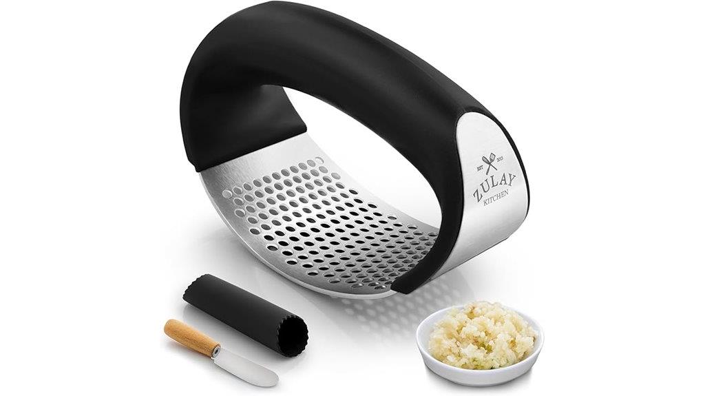 stainless steel garlic press