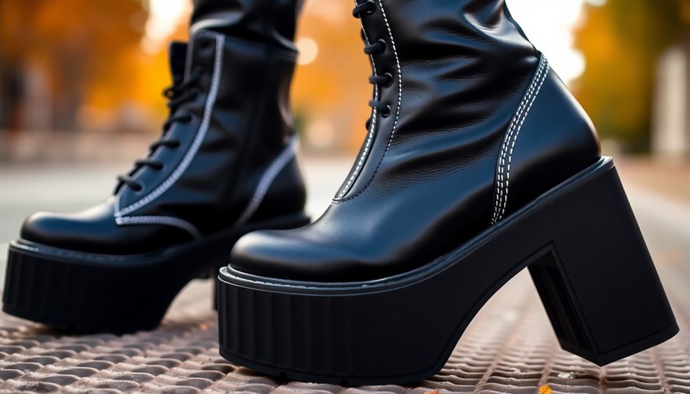 stylish platform ankle boots